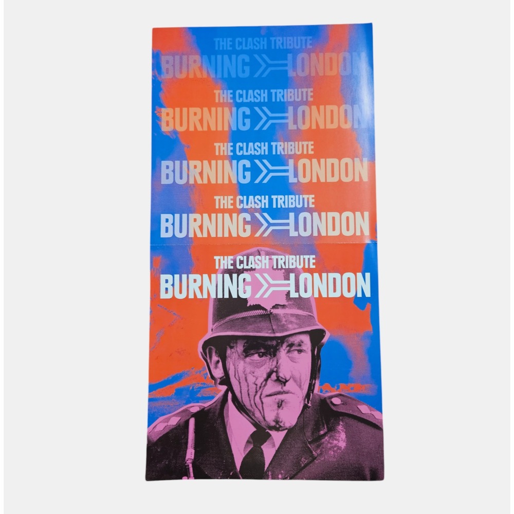 Burning London: The Clash Tribute 1998 Promo Poster 12x24 Double Sided Sony‎